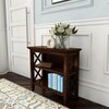 Homeroots 30.25 x 32 x 13 in. Newport Plantation Cherry Low Bookcase 389554